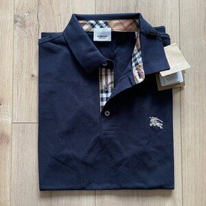 burberry men's navy color polo t-shirt small